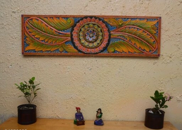 BK Exports Wooden Hand Painted Wall Decor & Hanging For Home - Wooden, Pack of1